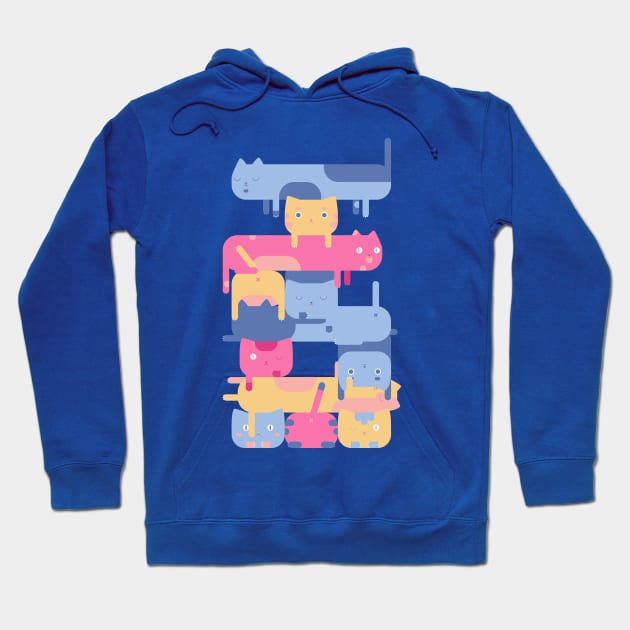 Stacked Cats Hoodie by BadOdds